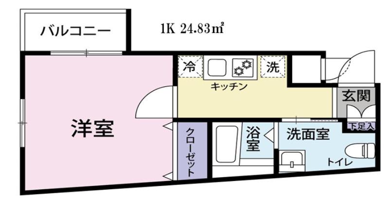 MEZOPIA中野(1K/2階)の間取り写真