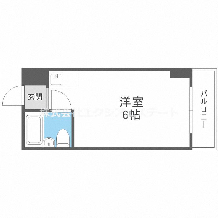 ギャレ山王(ワンルーム/7階)の間取り写真