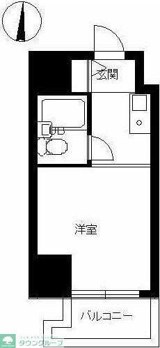 スカイコート下高井戸(ワンルーム/4階)の間取り写真