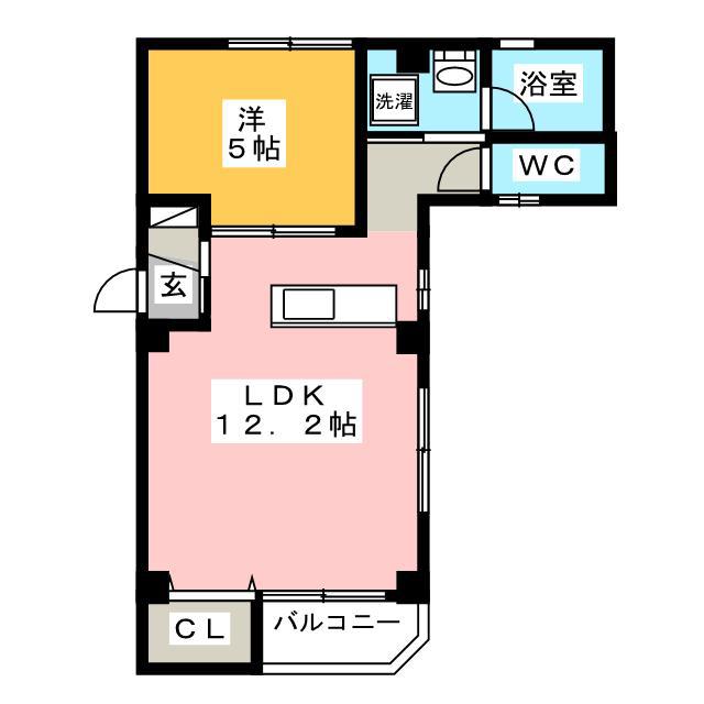 ソフィア-K(1LDK/2階)の間取り写真