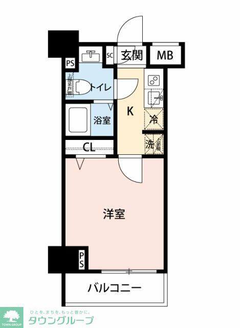 マイナビSTAY川崎NEXUS(1K/8階)の間取り写真