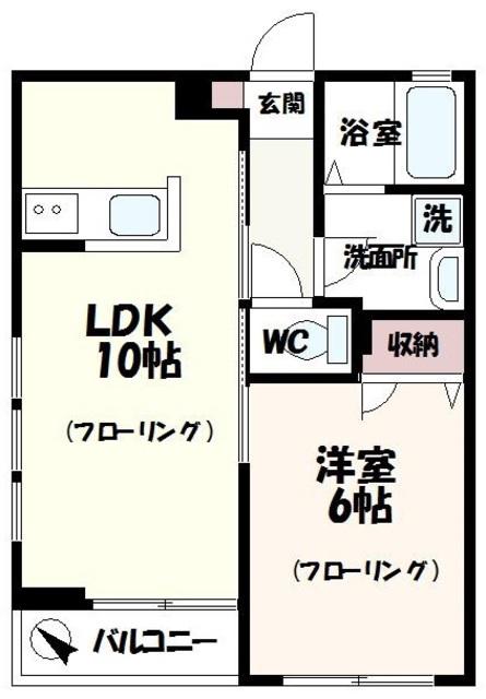 プレステージ仙川(1LDK/1階)の間取り写真