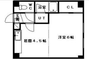 エスポワール16(1DK/1階)の間取り写真