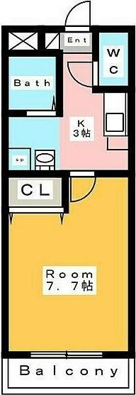 A・CITY矢作橋駅前(1K/4階)の間取り写真