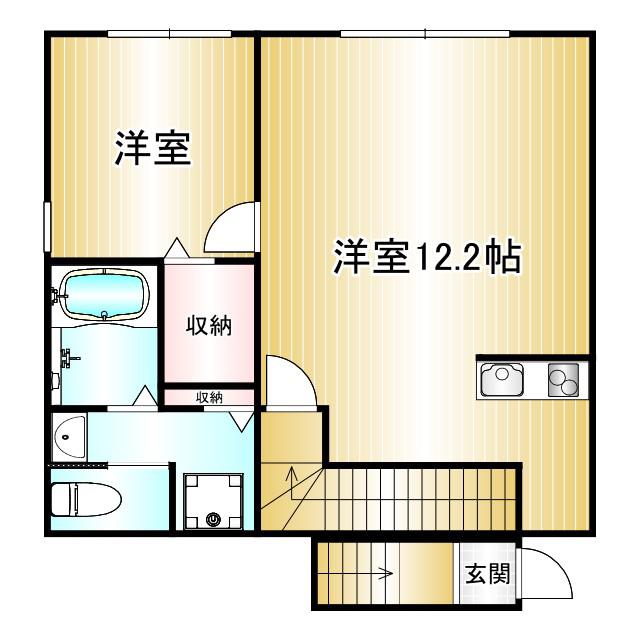 エクセルコート江古田(1LDK/2階)の間取り写真