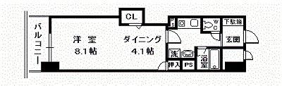 朝日プラザ旭川5条通(1DK/2階)の間取り写真