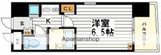プレサンス内本町(1K/7階)の間取り写真