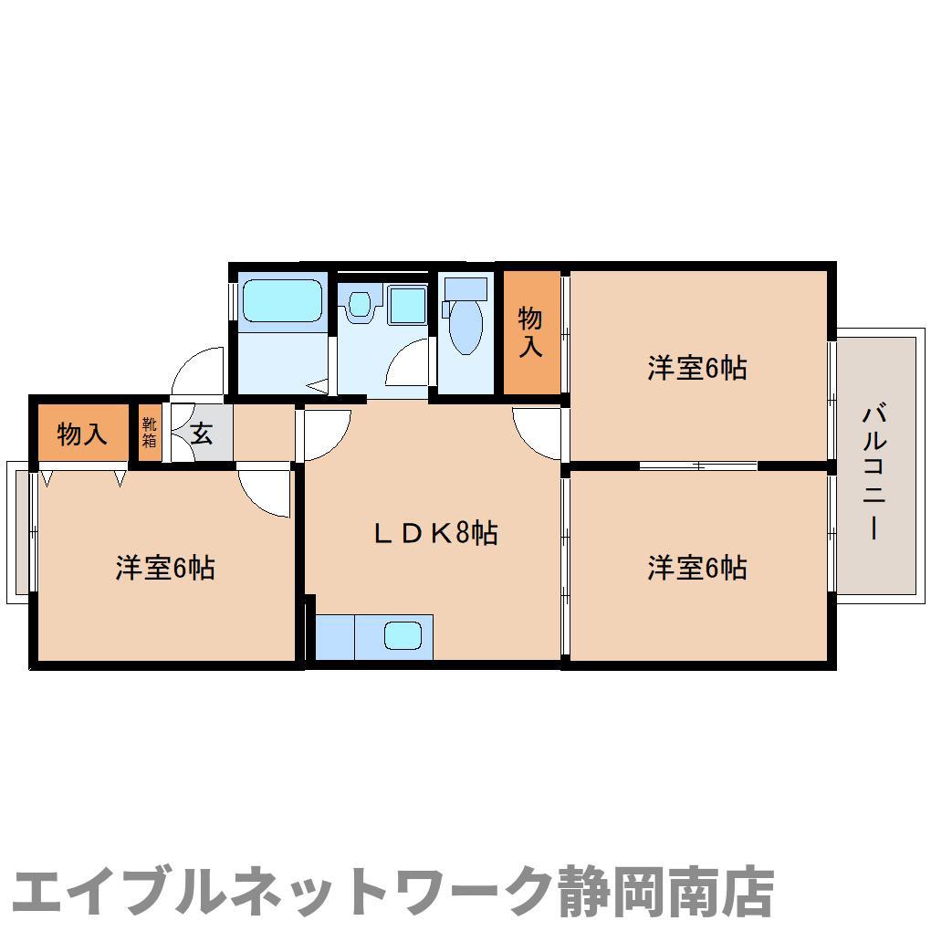 ルポ・ボナール(3LDK/1階)の間取り写真