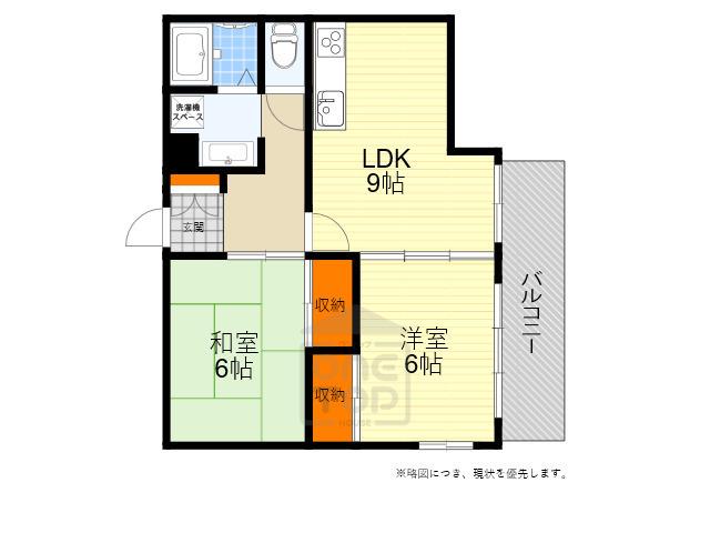 デイグラン桃山台(2LDK/2階)の間取り写真