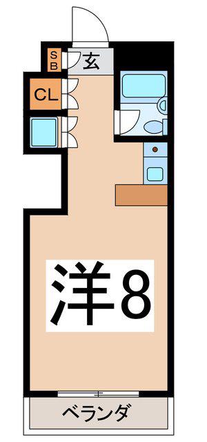 500MILE(ワンルーム/3階)の間取り写真