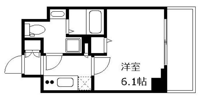 LOG SHINAGAWA SURFSIDE(1K/9階)の間取り写真