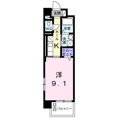 ラ レジーナ グランデ(1K/2階)の間取り写真