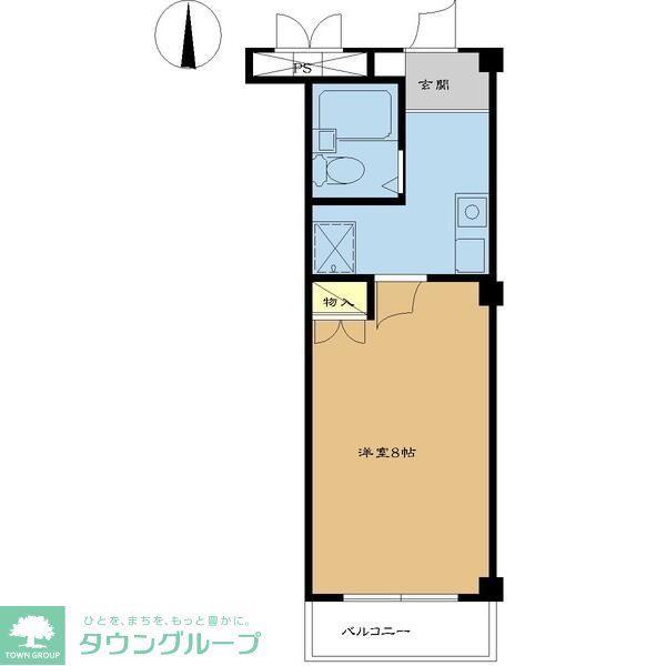 エンテイ上小出(1K/3階)の間取り写真