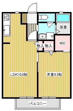 バリュージュ八乙女II(1LDK/1階)の間取り写真
