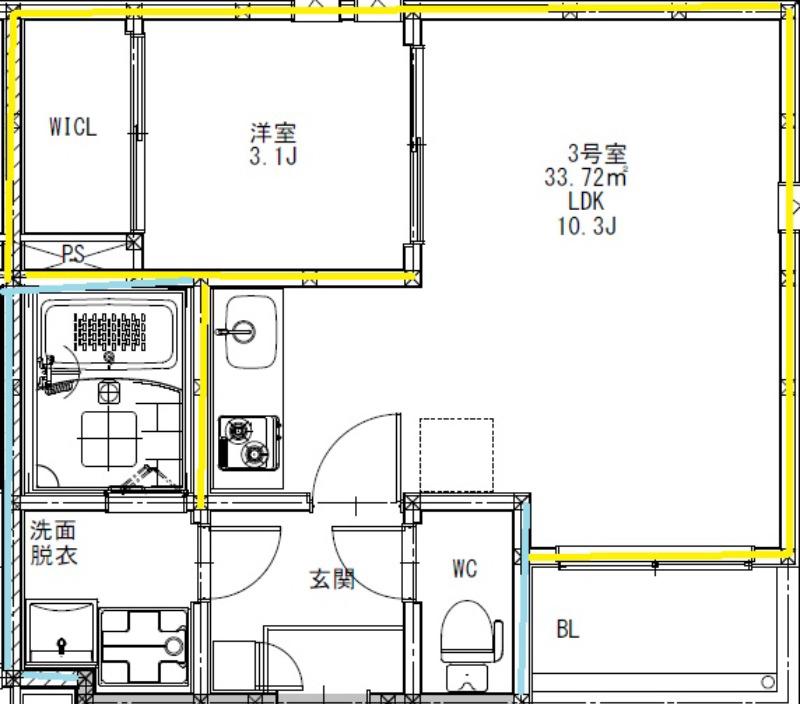 REGALEST東海学園前(1LDK/3階)の間取り写真