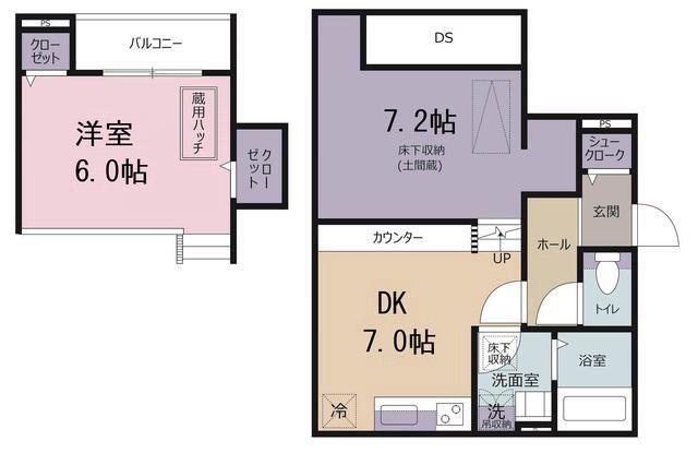 メゾン ド リーヴ(1DK/1階)の間取り写真