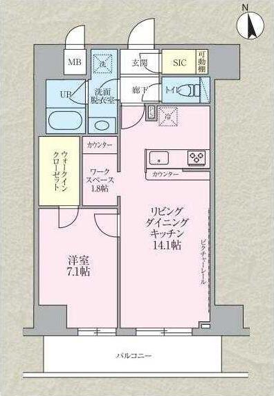 THE OBELISK IMADO(1SLDK/2階)の間取り写真