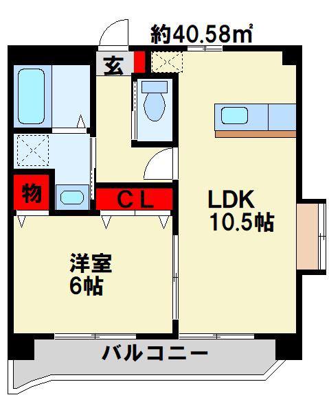 サニーヴィラ(1LDK/3階)の間取り写真