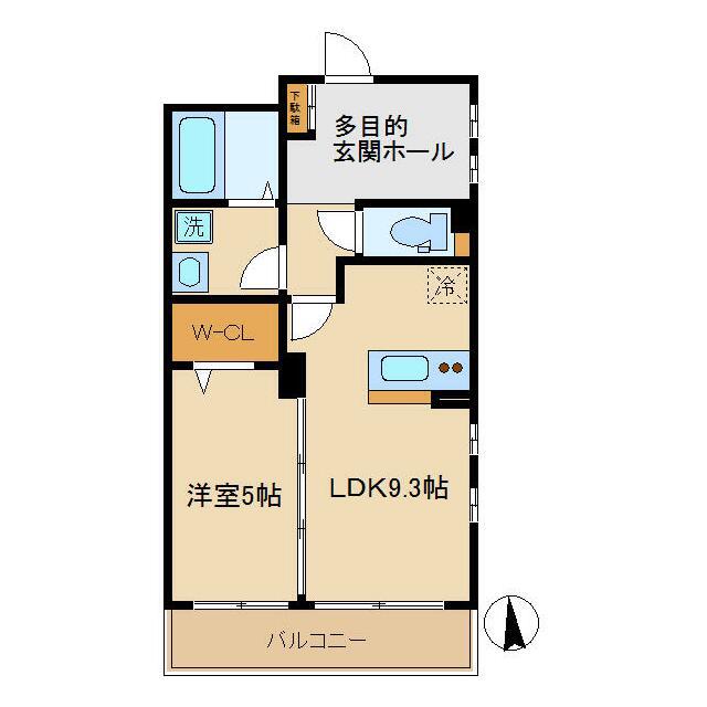 パラッツオSUD(1LDK/2階)の間取り写真