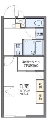 レオパレスLOTO(1K/1階)の間取り写真