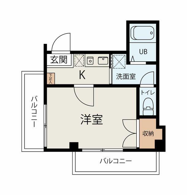 グランメゾン習志野(1K/3階)の間取り写真