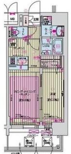 プレサンス梅田東クォーレ(1LDK/3階)の間取り写真