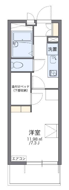 さざんか(1K/3階)の間取り写真
