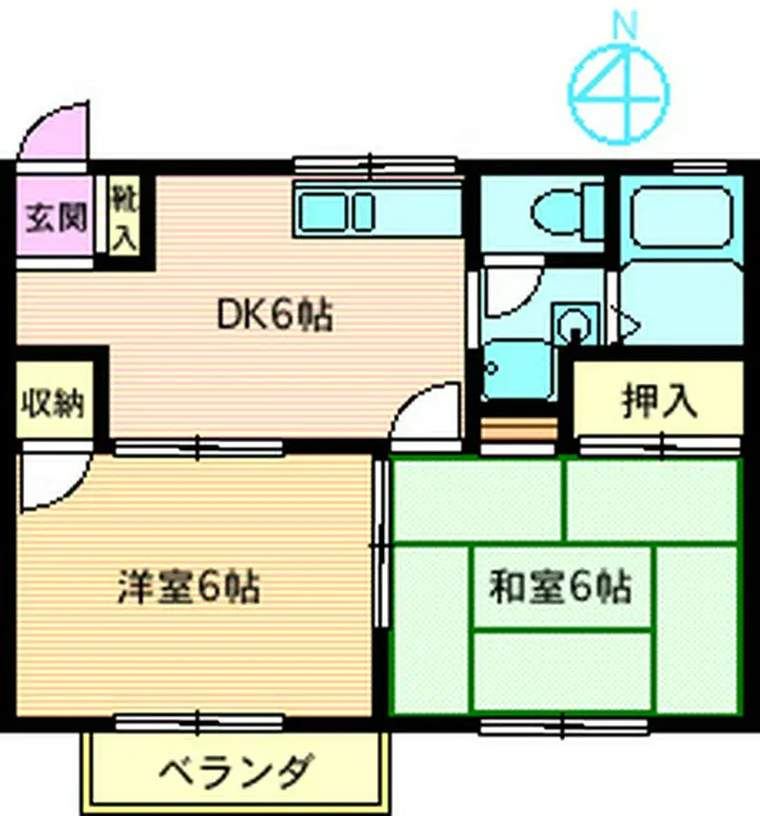 ウインドハイツ塩脇 2階階 間取り