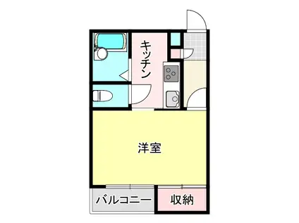 セイラBOX西横手I(1K/1階)の間取り写真