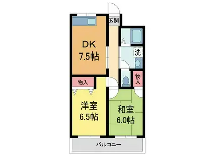 メゾン三宅II(2DK/3階)の間取り写真