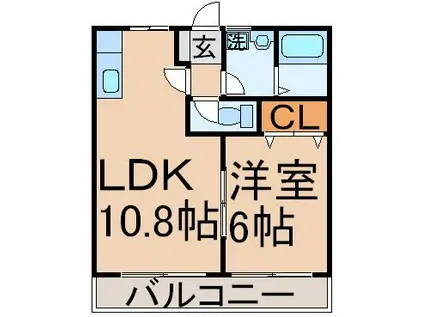 メゾンドグリーンヒル(1LDK/1階)の間取り写真