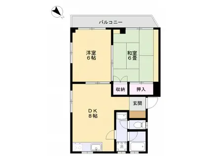 小原ビル(2DK/3階)の間取り写真