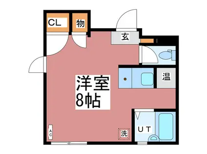タウンホーム菅谷(ワンルーム/2階)の間取り写真