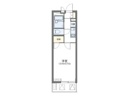 レオパレスWINDII(1K/3階)の間取り写真