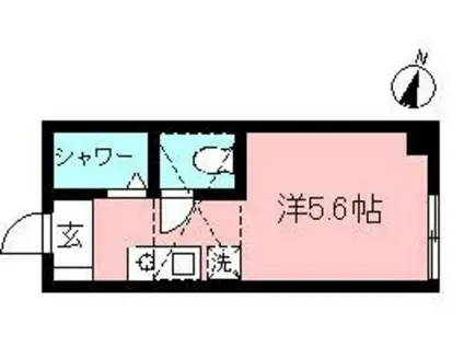 京王線 聖蹟桜ケ丘駅 徒歩8分 2階建 築20年(ワンルーム/1階)の間取り写真