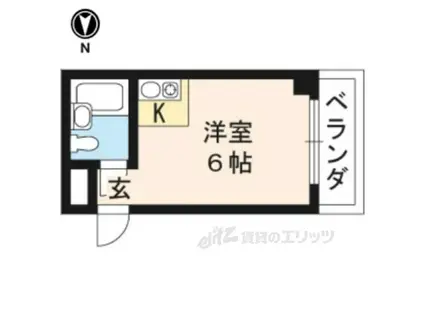 ハイムユキ(ワンルーム/1階)の間取り写真