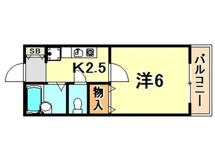 アンピエスぜん(1K/3階)の間取り写真