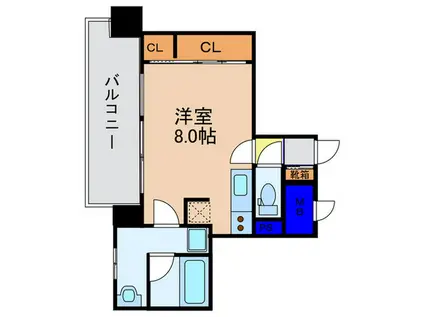 ALTA京都堀川ウインドア(ワンルーム/8階)の間取り写真