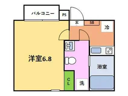 安和富・平井(1K/4階)の間取り写真