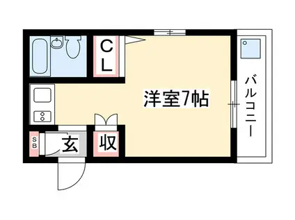 ジョイフル御器所II(ワンルーム/5階)の間取り写真