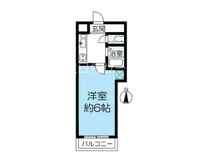 ハウスアイ立花I(1K/1階)の間取り写真