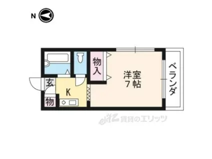 第2レジデンス春田(ワンルーム/4階)の間取り写真