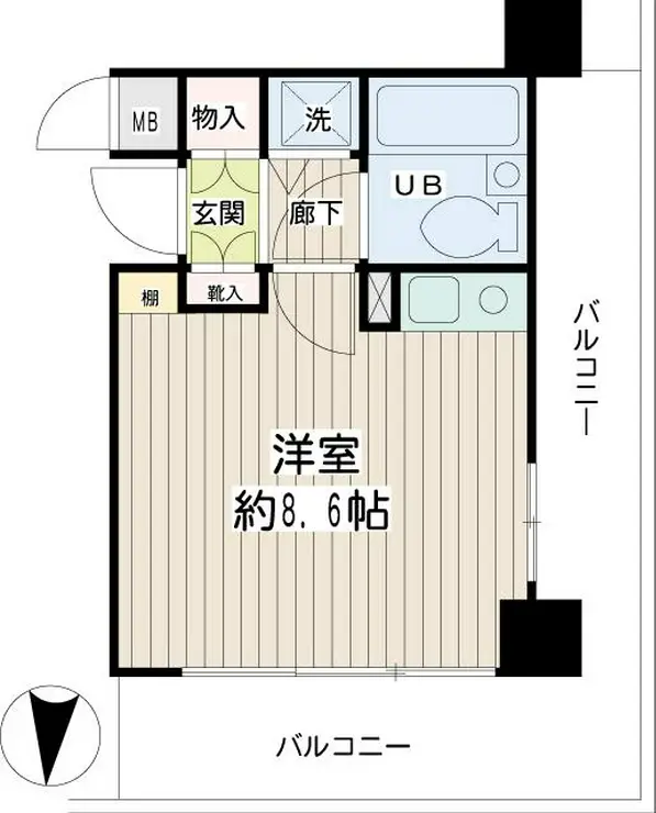 鶴見東パークホームズ 5階階 間取り