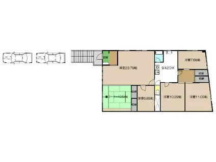 円行寺貸部屋(6DK/2階)の間取り写真