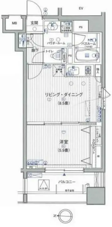 ラグジュアリーアパートメント三ノ輪 2階階 間取り