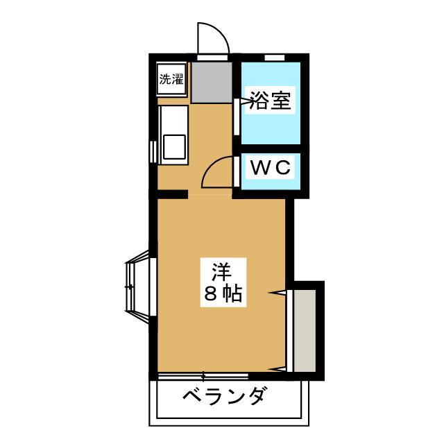 SOLEIL JARDIN(ワンルーム/2階)の間取り写真