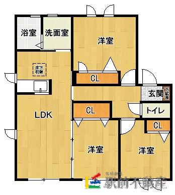 シャーメゾン和(3LDK/1階)の間取り写真