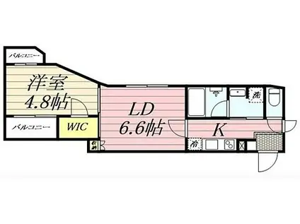 CLASSEUM飯田橋 クラシアム飯田橋(1LDK/1階)の間取り写真