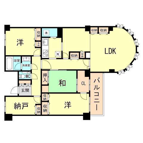 ライオンズマンション須磨妙法寺(3SLDK/3階)の間取り写真
