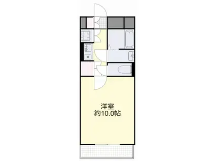 シティーガーデンオオヤマ(1K/4階)の間取り写真